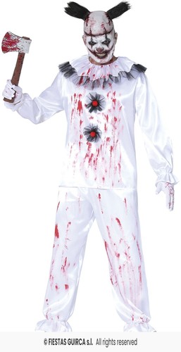 Costume uomo clown pagliaccio - costume,
