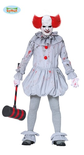 Costume con parruca clown - costume,